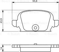 BOSCH 0 986 494 340 - Комплект спирачно феродо, дискови спирачки vvparts.bg