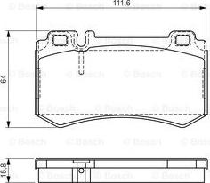 BOSCH 0 986 494 356 - Комплект спирачно феродо, дискови спирачки vvparts.bg