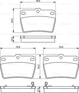 BOSCH 0 986 494 350 - Комплект спирачно феродо, дискови спирачки vvparts.bg