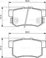 BOSCH 0 986 494 358 - Комплект спирачно феродо, дискови спирачки vvparts.bg