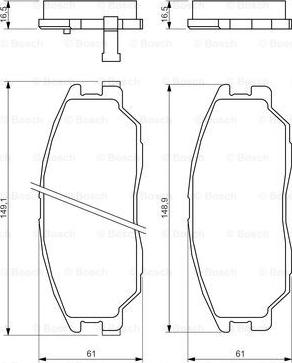 BOSCH 0 986 494 360 - Комплект спирачно феродо, дискови спирачки vvparts.bg