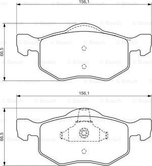 BOSCH 0 986 494 361 - Комплект спирачно феродо, дискови спирачки vvparts.bg