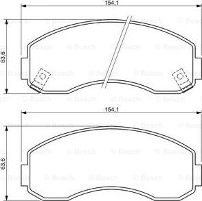 BOSCH 0 986 494 314 - Комплект спирачно феродо, дискови спирачки vvparts.bg