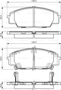 BOSCH 0 986 494 311 - Комплект спирачно феродо, дискови спирачки vvparts.bg