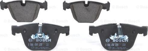 BOSCH 0 986 494 339 - Комплект спирачно феродо, дискови спирачки vvparts.bg