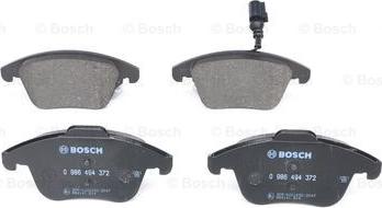 BOSCH 0 986 494 372 - Комплект спирачно феродо, дискови спирачки vvparts.bg