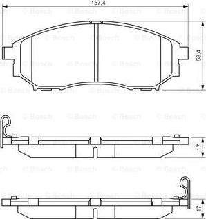 BOSCH 0 986 494 295 - Комплект спирачно феродо, дискови спирачки vvparts.bg