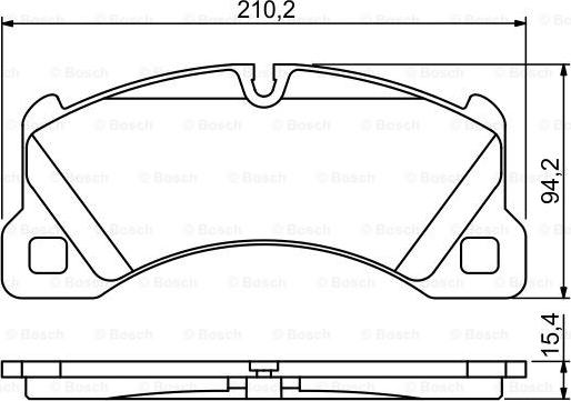 BOSCH 0 986 494 206 - Комплект спирачно феродо, дискови спирачки vvparts.bg