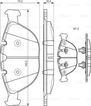 BOSCH 0 986 494 217 - Комплект спирачно феродо, дискови спирачки vvparts.bg