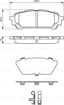 BOSCH 0 986 494 232 - Комплект спирачно феродо, дискови спирачки vvparts.bg