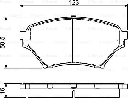 BOSCH 0 986 494 225 - Комплект спирачно феродо, дискови спирачки vvparts.bg