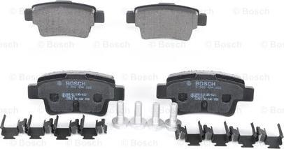 BOSCH 0 986 494 222 - Комплект спирачно феродо, дискови спирачки vvparts.bg