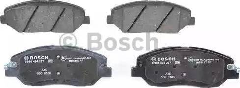 BOSCH 0 986 AB1 280 - Комплект спирачно феродо, дискови спирачки vvparts.bg