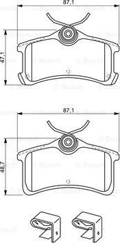 BOSCH 0 986 494 274 - Комплект спирачно феродо, дискови спирачки vvparts.bg