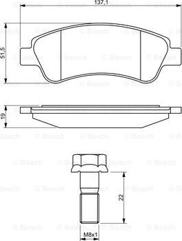 BOSCH 0 986 494 270 - Комплект спирачно феродо, дискови спирачки vvparts.bg