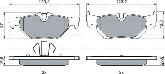 BOSCH 0 986 494 272 - Комплект спирачно феродо, дискови спирачки vvparts.bg