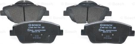 BOSCH 0 986 494 755 - Комплект спирачно феродо, дискови спирачки vvparts.bg