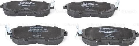 BOSCH 0 986 494 761 - Комплект спирачно феродо, дискови спирачки vvparts.bg