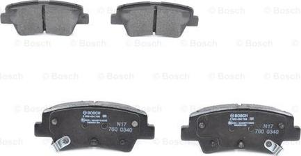 BOSCH 0 986 494 768 - Комплект спирачно феродо, дискови спирачки vvparts.bg