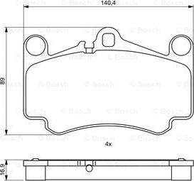 BOSCH 0 986 494 710 - Комплект спирачно феродо, дискови спирачки vvparts.bg