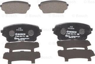 BOSCH 0 986 494 711 - Комплект спирачно феродо, дискови спирачки vvparts.bg