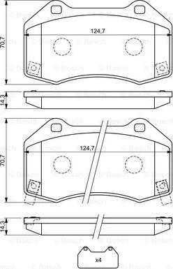 BOSCH 0 986 494 718 - Комплект спирачно феродо, дискови спирачки vvparts.bg