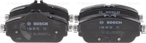 BOSCH 0 986 494 782 - Комплект спирачно феродо, дискови спирачки vvparts.bg