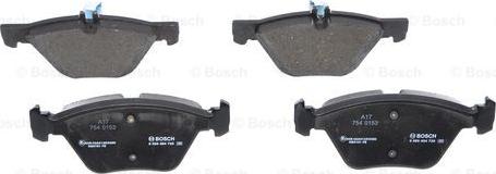 BOSCH 0 986 494 729 - Комплект спирачно феродо, дискови спирачки vvparts.bg