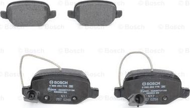 BOSCH 0 986 494 776 - Комплект спирачно феродо, дискови спирачки vvparts.bg