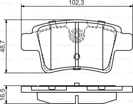 BOSCH 0 986 495 448 - Комплект спирачно феродо, дискови спирачки vvparts.bg