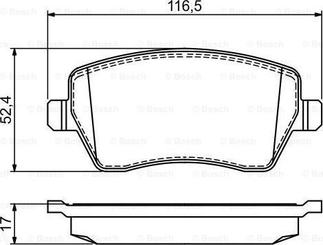 BOSCH 0 986 495 452 - Комплект спирачно феродо, дискови спирачки vvparts.bg