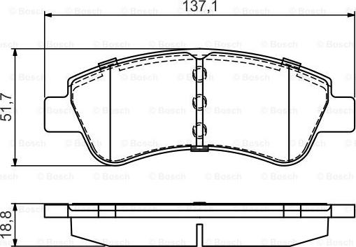 BOSCH 0986495430 - Комплект спирачно феродо, дискови спирачки vvparts.bg