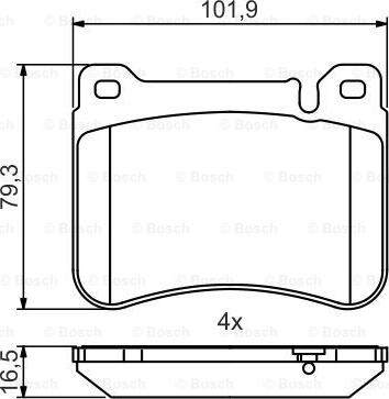 BOSCH 0 986 495 471 - Комплект спирачно феродо, дискови спирачки vvparts.bg