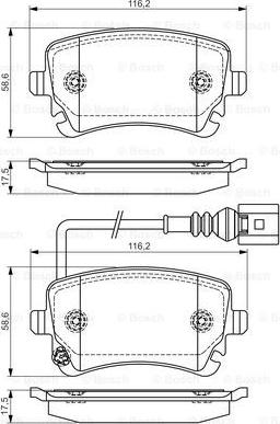 BOSCH 0 986 495 094 - Комплект спирачно феродо, дискови спирачки vvparts.bg