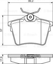 BOSCH 0 986 495 090 - Комплект спирачно феродо, дискови спирачки vvparts.bg