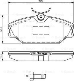 BOSCH 0 986 495 049 - Комплект спирачно феродо, дискови спирачки vvparts.bg