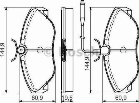 BOSCH F 026 000 051 - Комплект спирачно феродо, дискови спирачки vvparts.bg