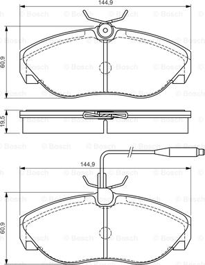 BOSCH 0 986 495 056 - Комплект спирачно феродо, дискови спирачки vvparts.bg