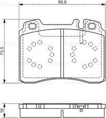 BOSCH 0 986 495 057 - Комплект спирачно феродо, дискови спирачки vvparts.bg