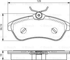 BOSCH 0 986 495 064 - Комплект спирачно феродо, дискови спирачки vvparts.bg