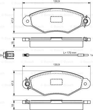 BOSCH 0 986 495 011 - Комплект спирачно феродо, дискови спирачки vvparts.bg