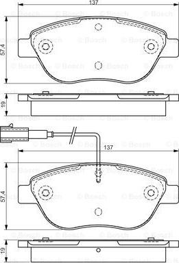 BOSCH 0 986 495 086 - Комплект спирачно феродо, дискови спирачки vvparts.bg