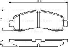 BOSCH 0 986 495 034 - Комплект спирачно феродо, дискови спирачки vvparts.bg