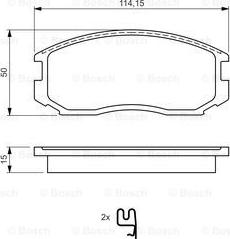 BOSCH 0 986 495 030 - Комплект спирачно феродо, дискови спирачки vvparts.bg