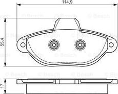 BOSCH 0 986 495 033 - Комплект спирачно феродо, дискови спирачки vvparts.bg