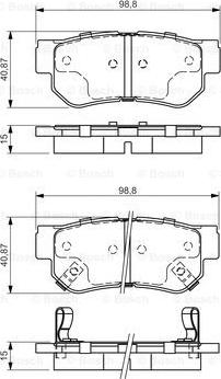 BOSCH 0 986 495 022 - Комплект спирачно феродо, дискови спирачки vvparts.bg