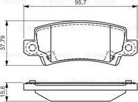 BOSCH 0 986 495 072 - Комплект спирачно феродо, дискови спирачки vvparts.bg