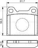 BOSCH 0 986 495 141 - Комплект спирачно феродо, дискови спирачки vvparts.bg