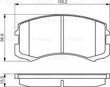 BOSCH 0 986 495 158 - Комплект спирачно феродо, дискови спирачки vvparts.bg