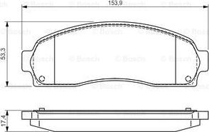 BOSCH 0 986 495 167 - Комплект спирачно феродо, дискови спирачки vvparts.bg